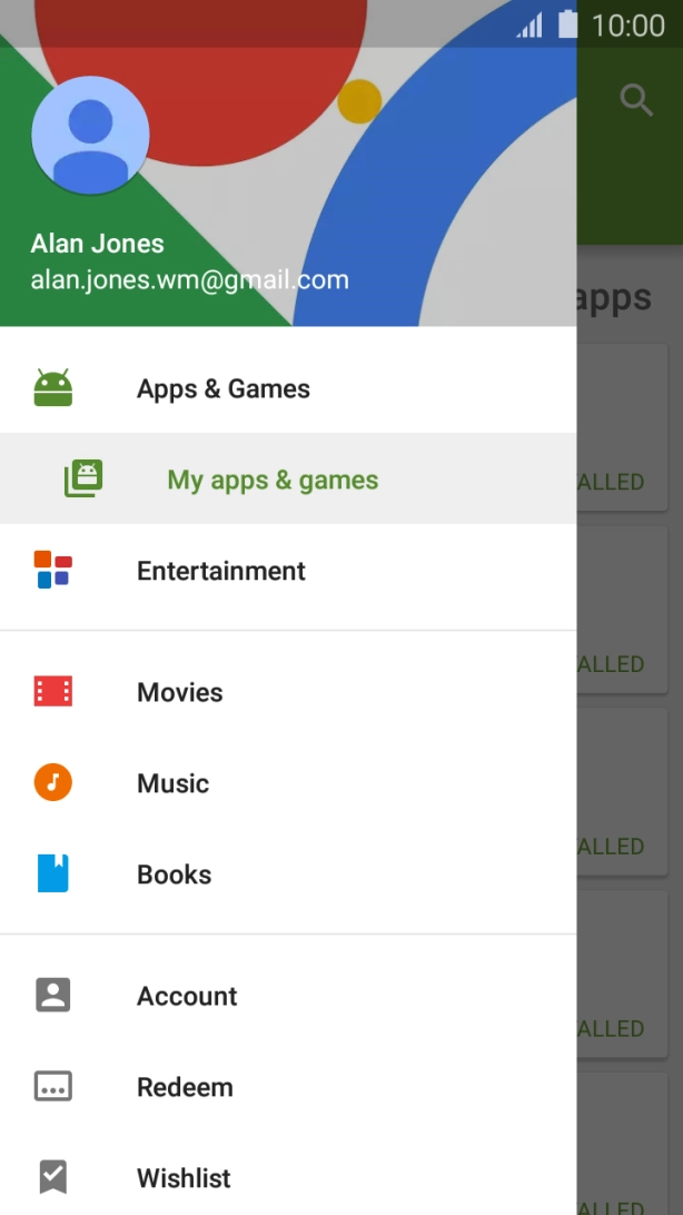 Press My apps & games.