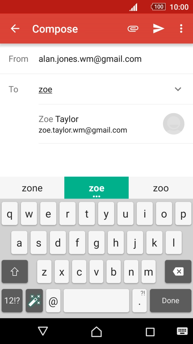 Press the required contact.