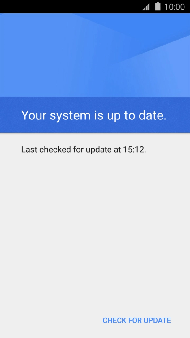 Press CHECK FOR UPDATE. If a new software version is available, it's displayed.
Follow the instructions on the screen to update the phone software. Press CHECK FOR UPDATE. If a new software version is available, it's displayed.
Follow the instructions on the screen to update the phone software.