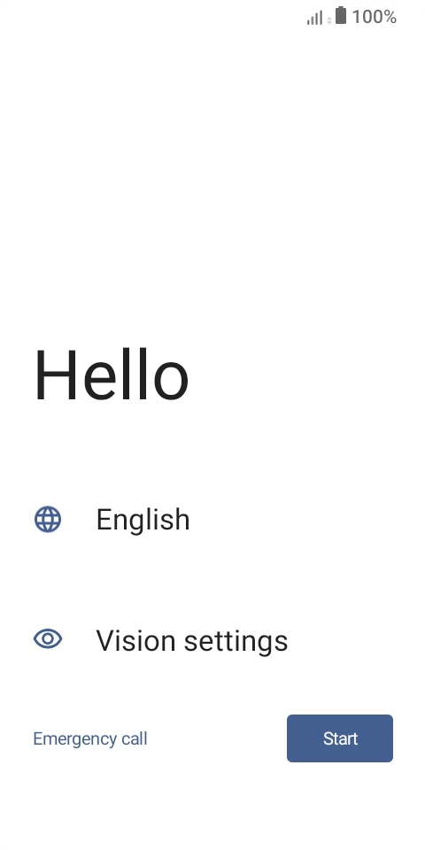 Press the language icon.