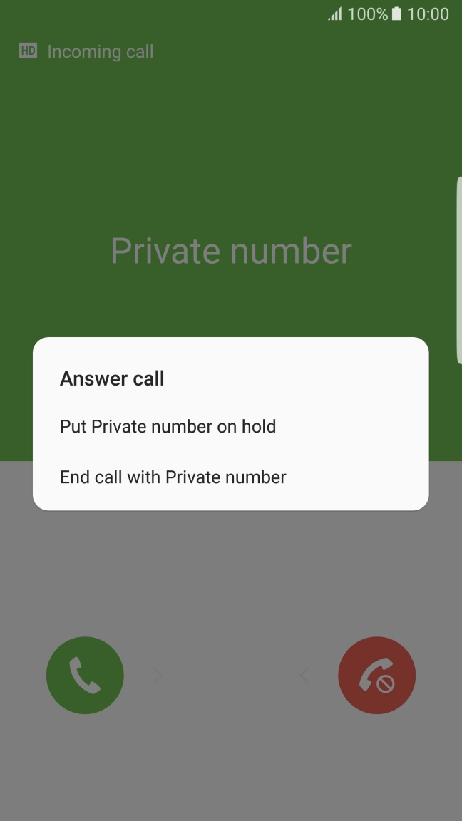 Press Put ‹› on hold.