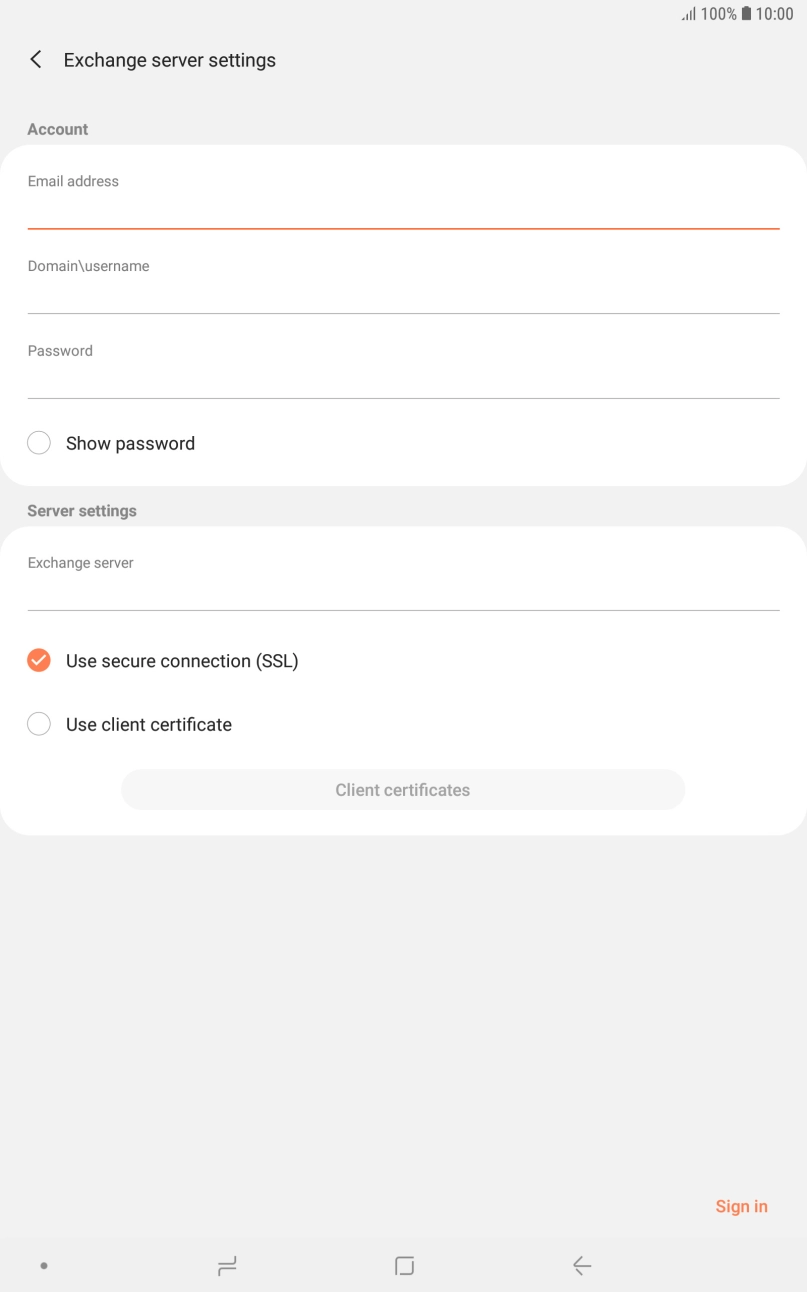 Press the field below 