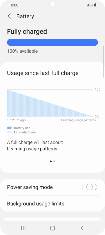 Press Power saving mode. Press Power saving mode.