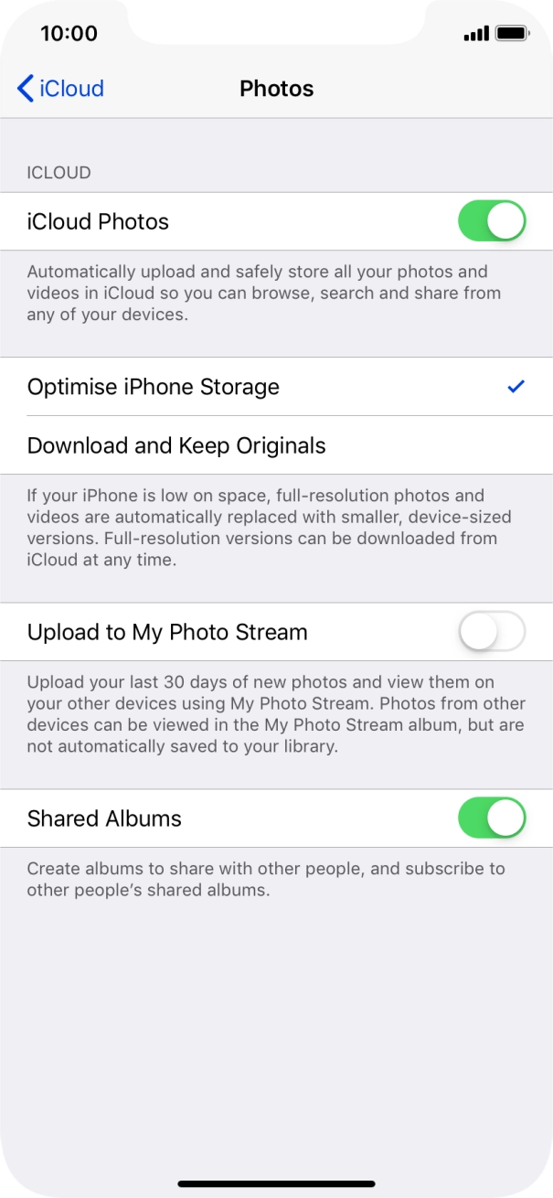 Press the indicator next to 