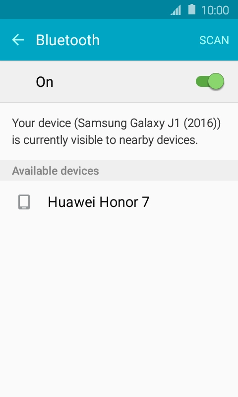 Press the required Bluetooth device and follow the instructions on the screen to pair the device with your phone.