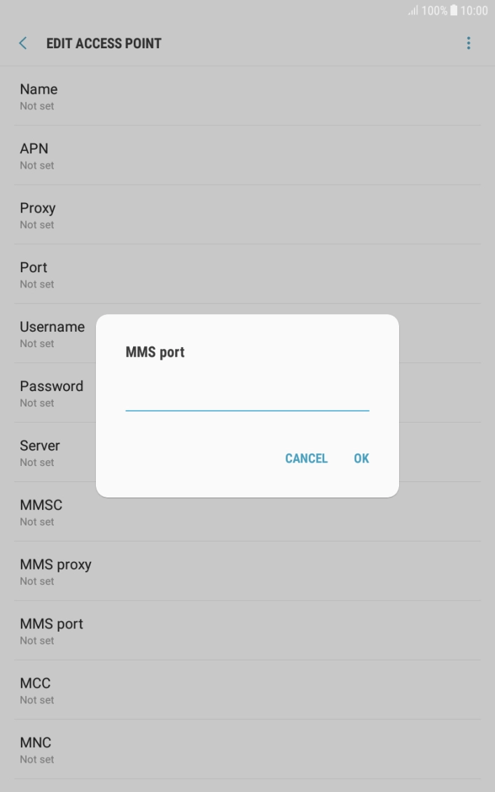 Key in 80 and press OK.
