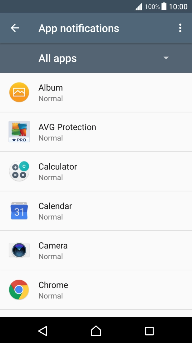 Press the required app.