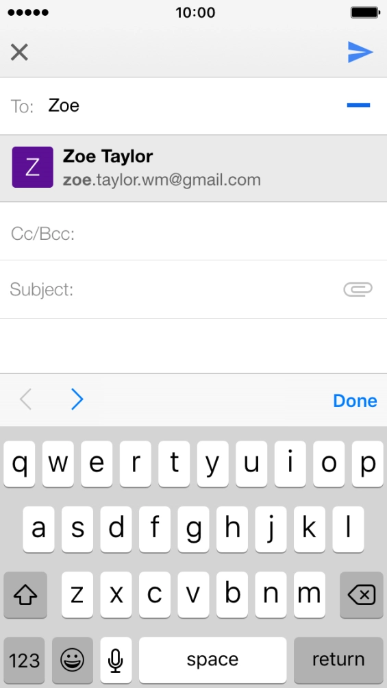 Press the required contact. Press the required contact.