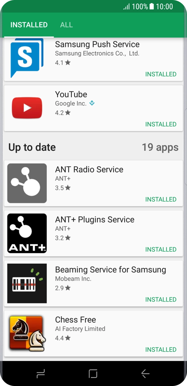 Press the required app.