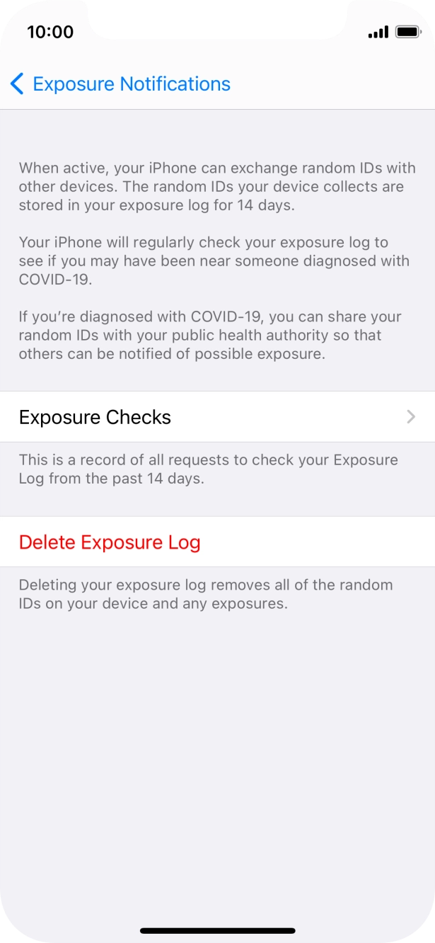 Press Delete Exposure Log.