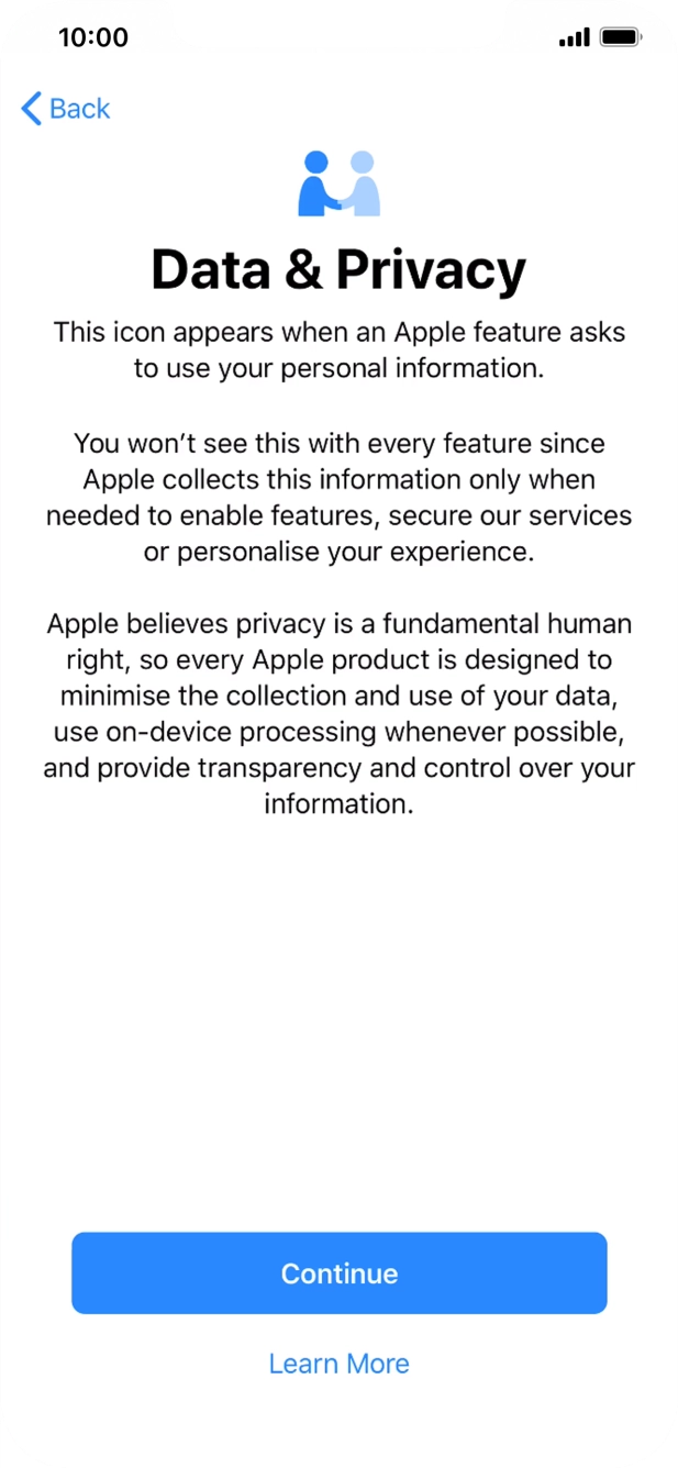 Press Continue. Press Continue.