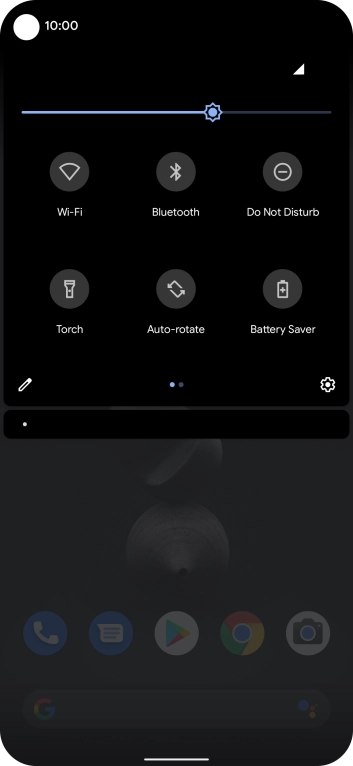 Press the settings icon. Press the settings icon.