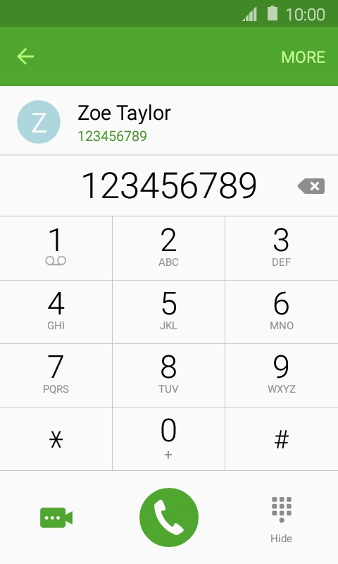 Key in the required number and press the call icon.