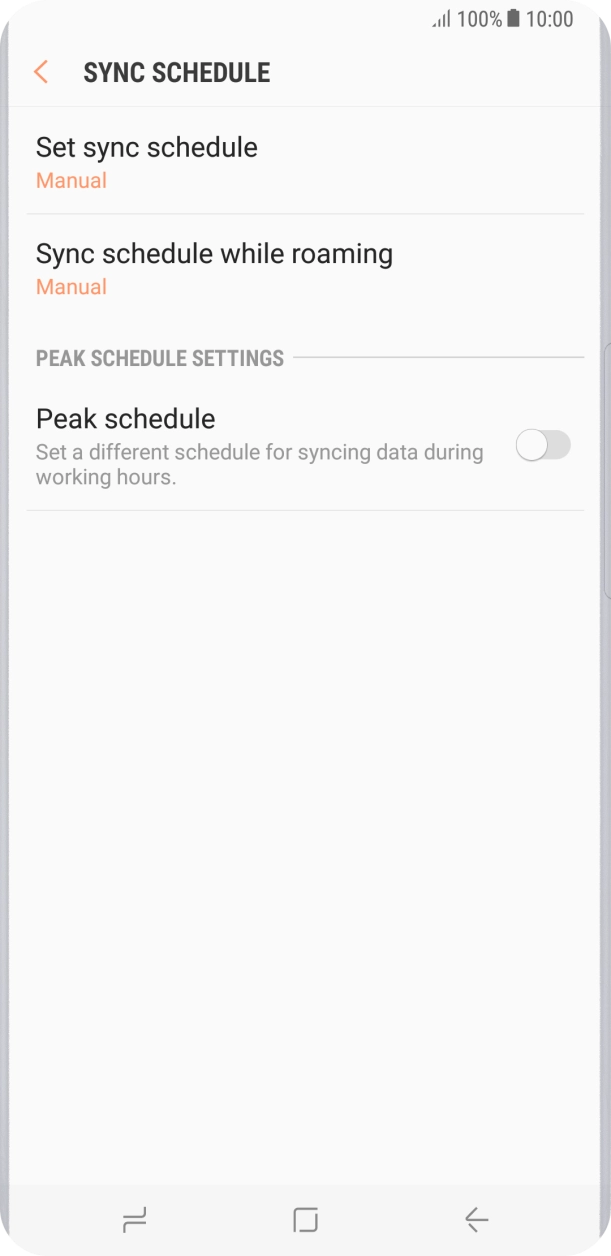 Press Set sync schedule.
