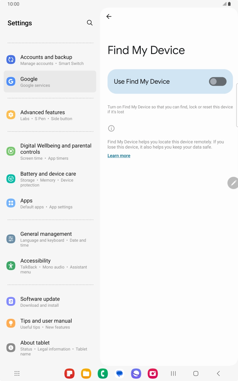 Press the indicator next to 