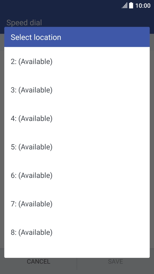 Press the required key.