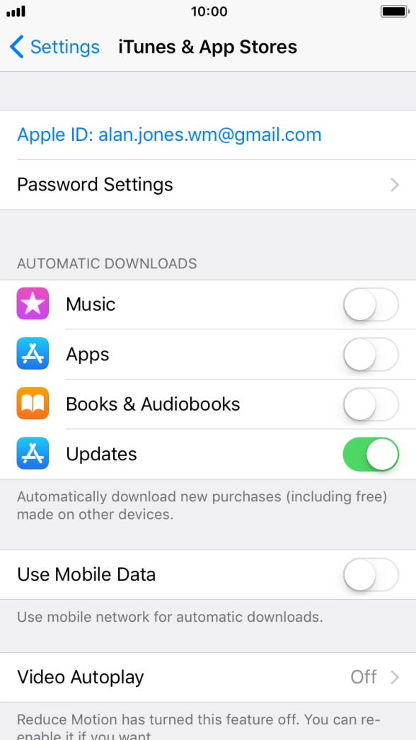 Press the indicator next to 