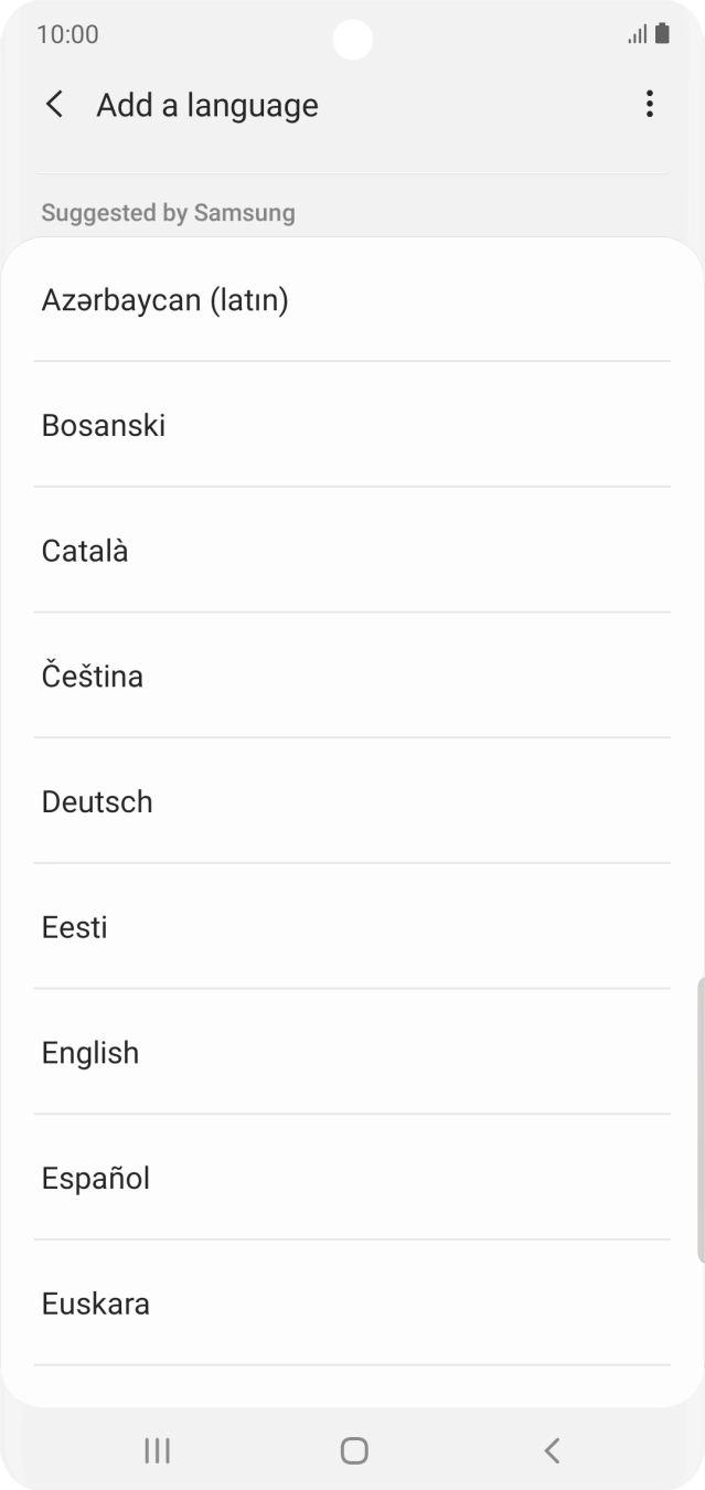 Press the required language.