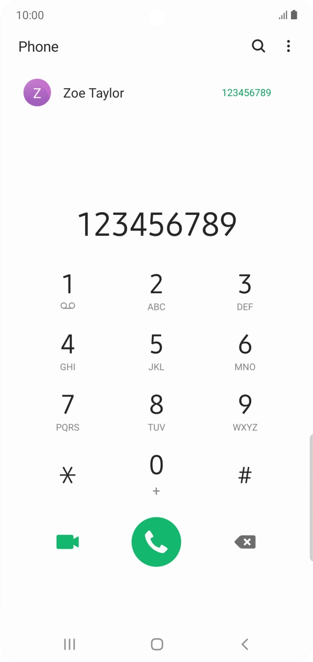 Key in the required number and press the call icon.