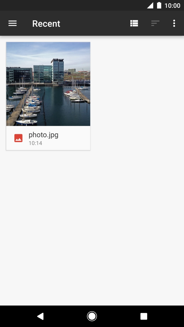 Slide your finger right starting from the left side of the screen.