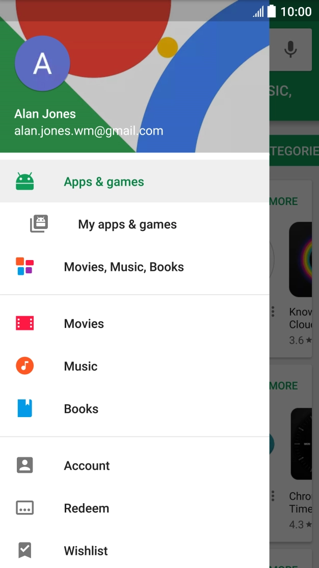 Press My apps & games.