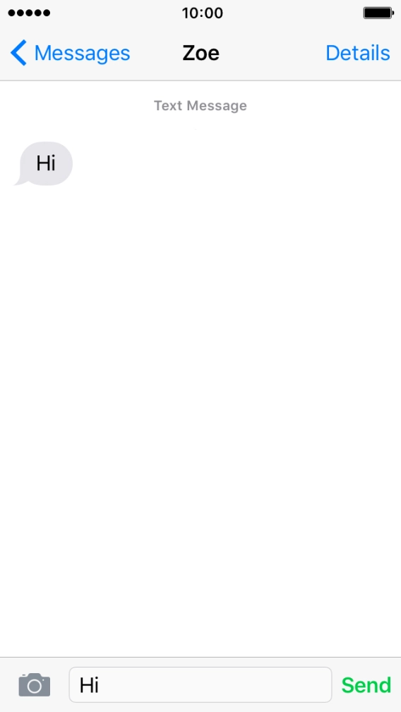 Key in the required reply and press Send.