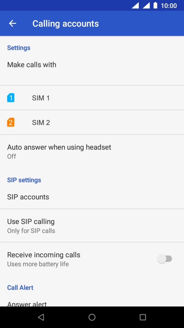Press the name of your SIM.