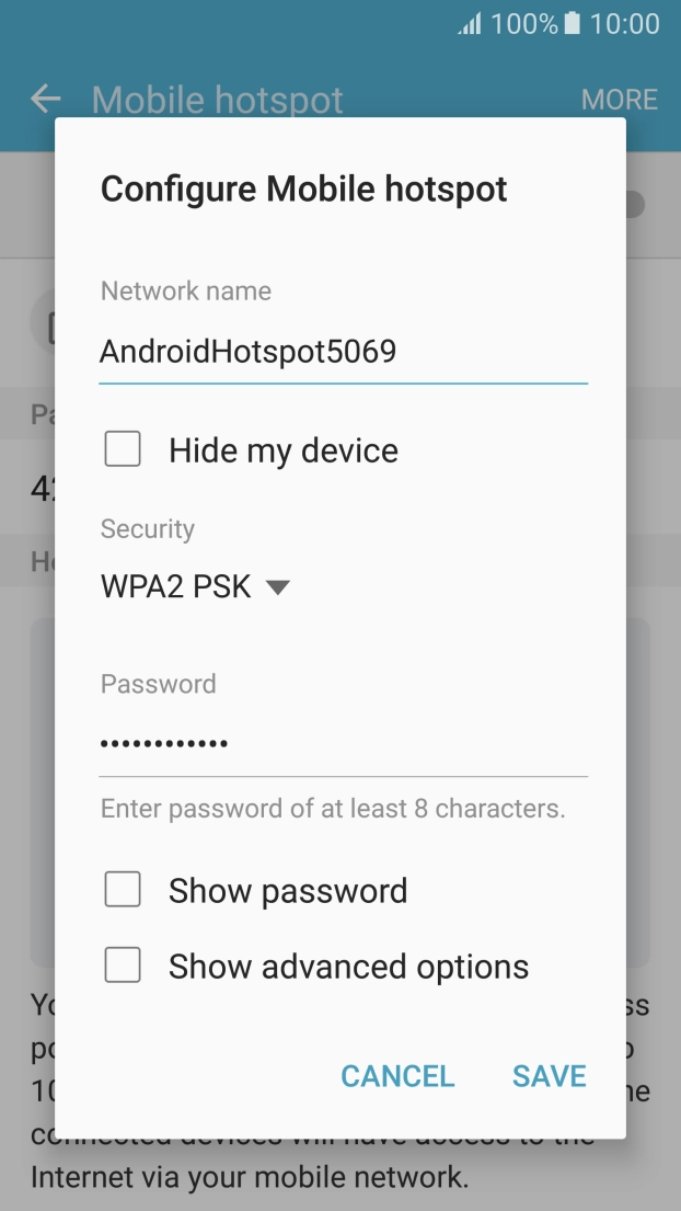 Press the field below 