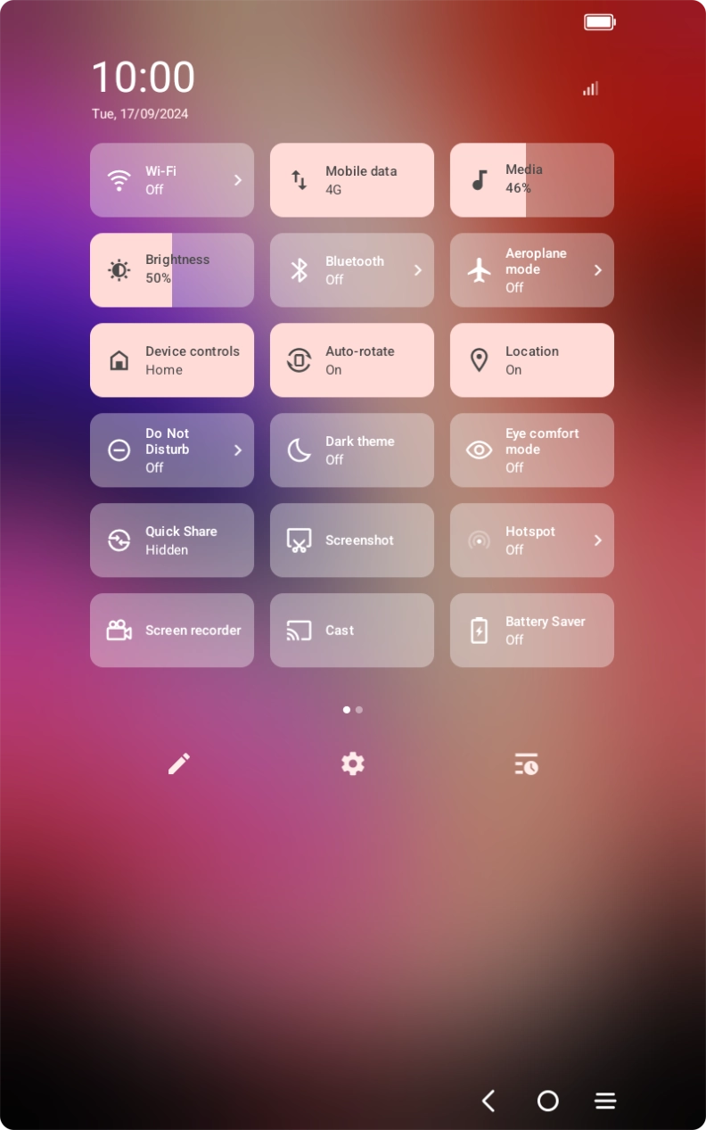 Press the settings icon. Press the settings icon.