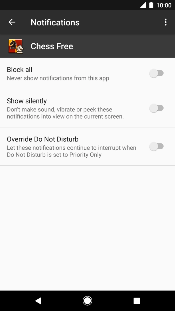 Press Block all to turn the function on or off.