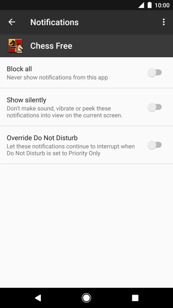 Press Block all to turn the function on or off. Press Block all to turn the function on or off.
