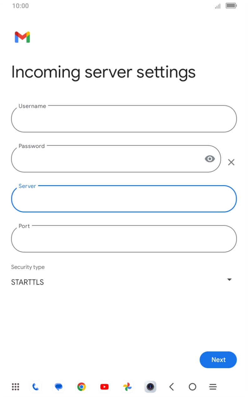 Press the field below 
