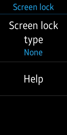 Press Screen lock type.