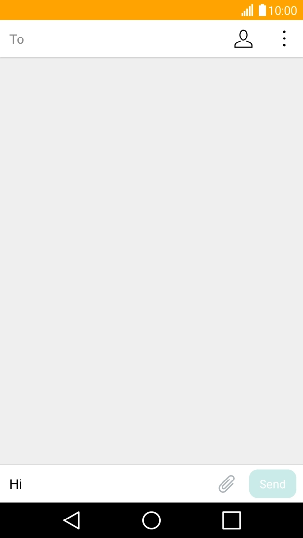 Press the search field and key in the first letters of the recipient's name.