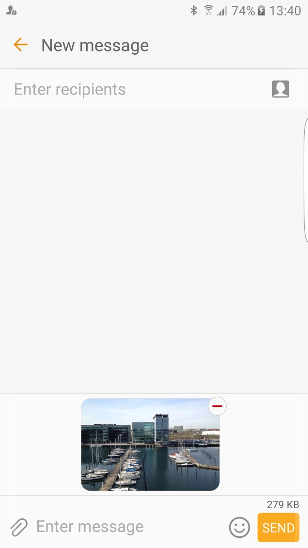 Press Enter recipients and key in the first letters of the recipient's name.