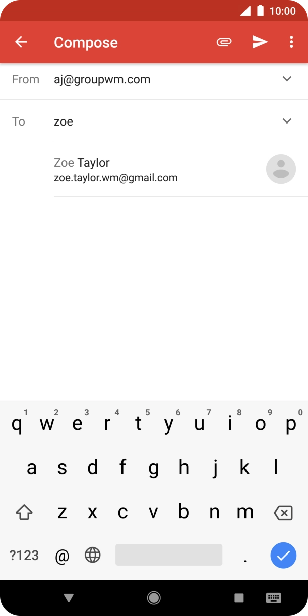 Press the required contact.
