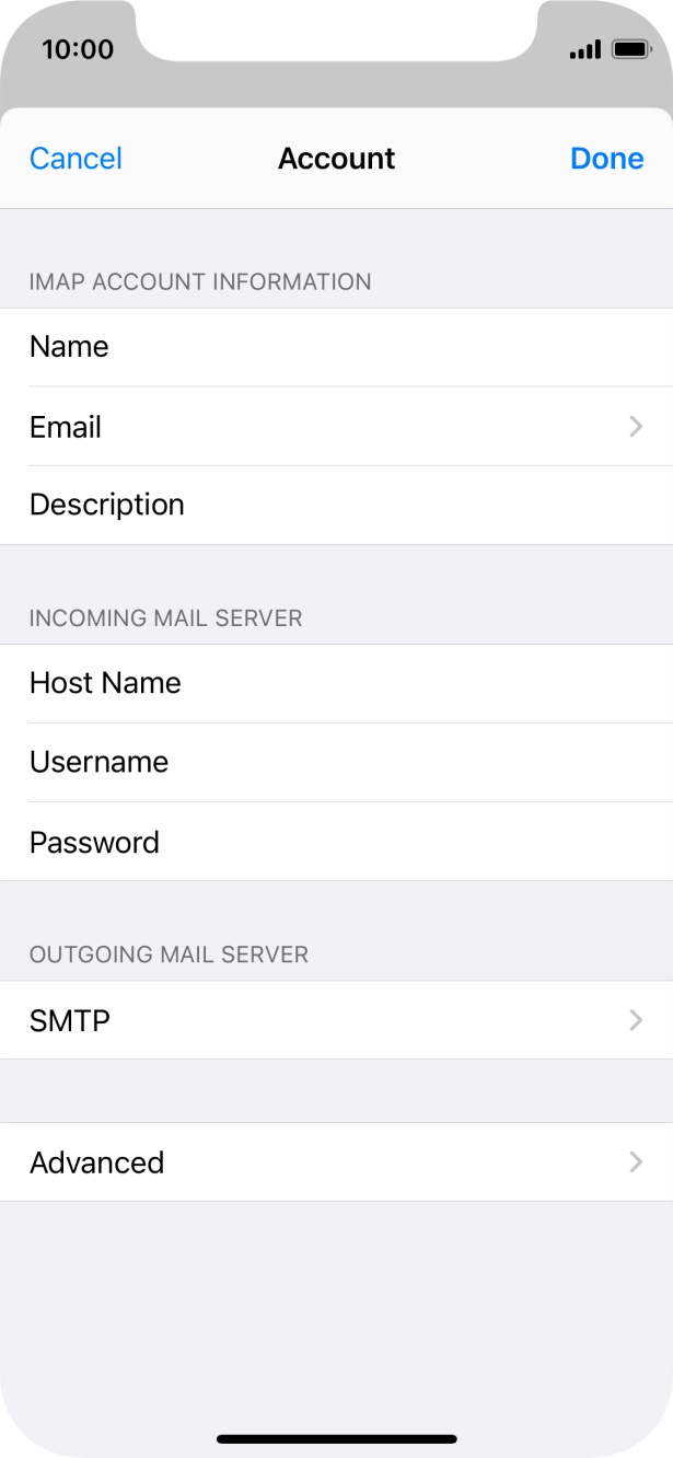 Press SMTP. Press SMTP.