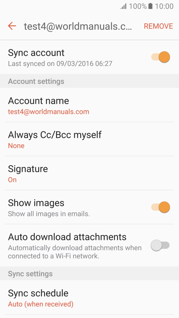 Press Sync account to turn on the function. Press Sync account to turn on the function.
