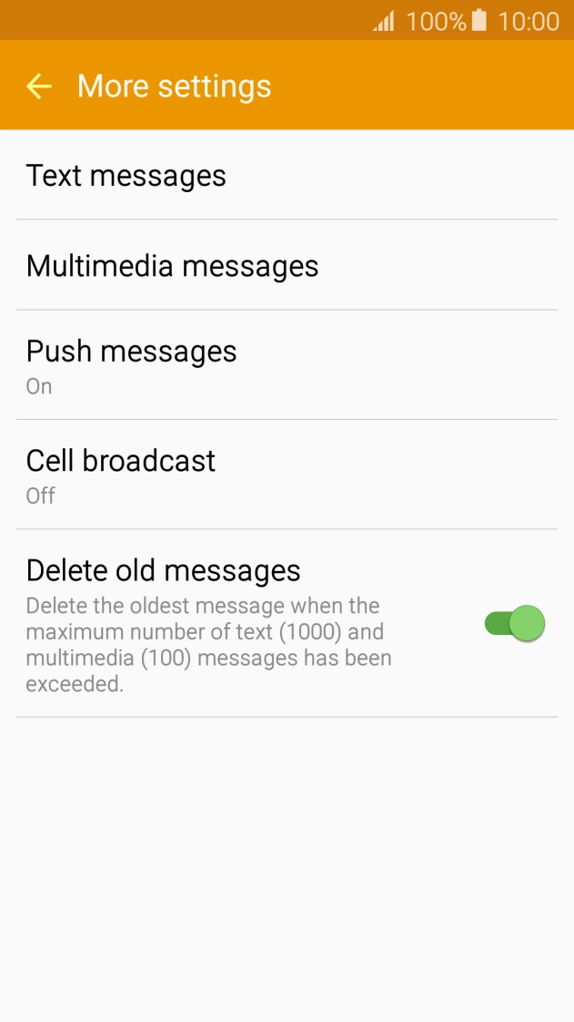 Press Text messages.