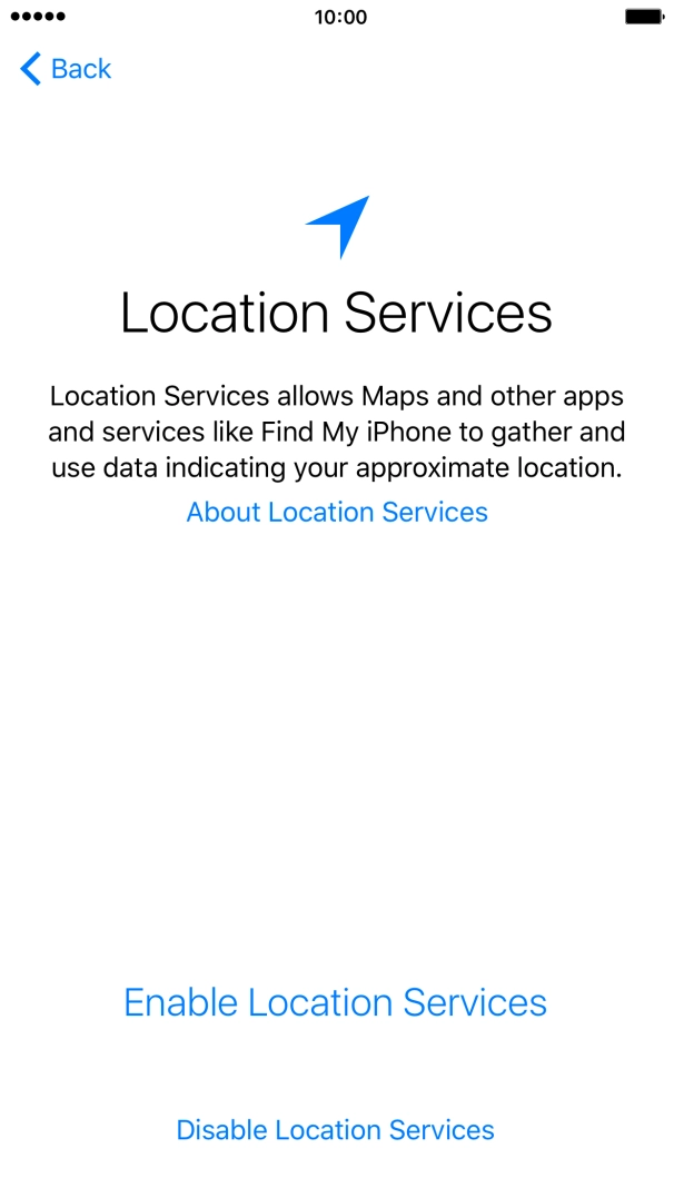 Press Enable Location Services to turn on the function.