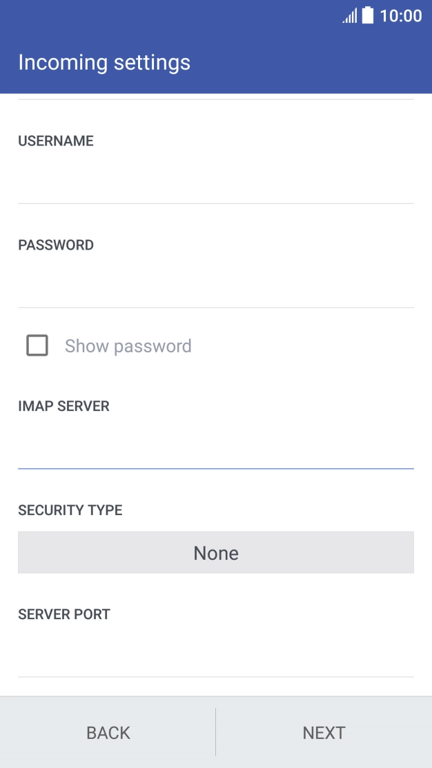 Press the field below 