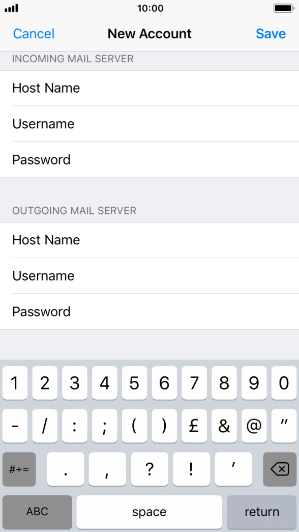 Press Save. Your email account has now been set up. To select more settings for incoming and outgoing server, proceed with the following steps.