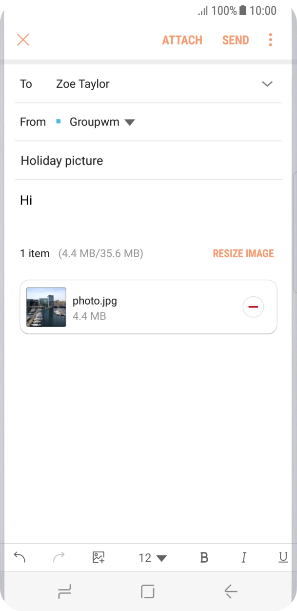 Press SEND when you've finished your email.