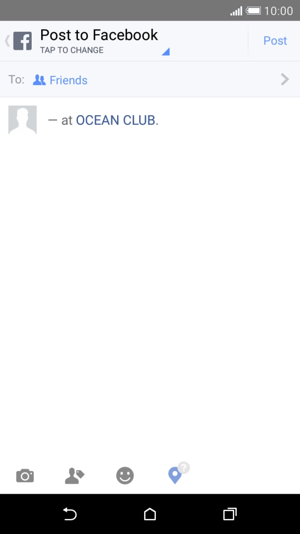 Press the text input field.