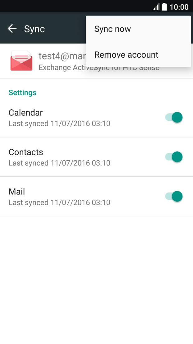 Press Remove account.