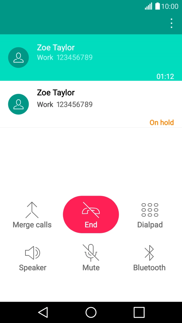 Activate the call you want to end and press End.