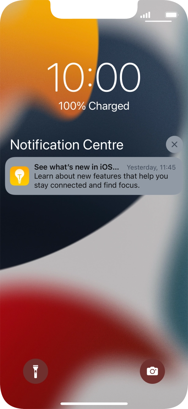 Press the required push notification and follow the instructions on the screen to use the selected function.