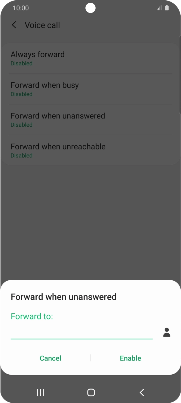 Key in +61101 and press Enable.