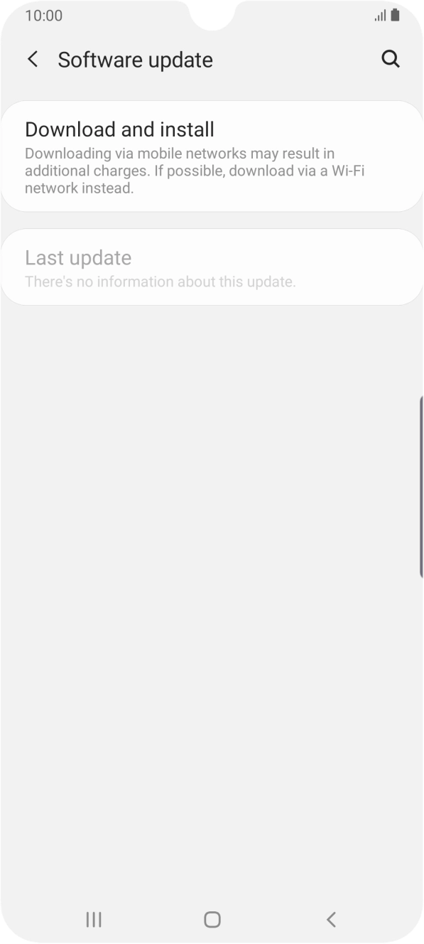 Press Download and install. If a new software version is available, it's displayed. Follow the instructions on the screen to update the phone software.