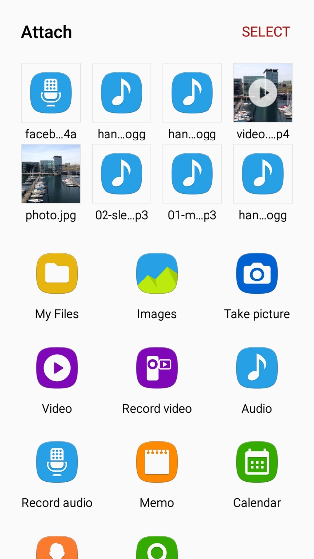Press My Files and go to the required folder.